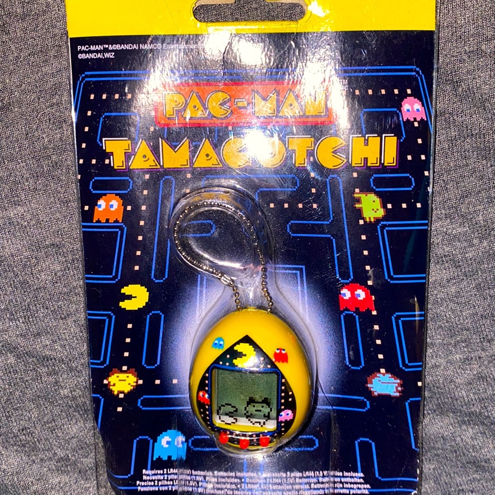 Packman tamagachi, still in packaging